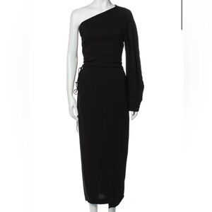 Nanushka Black One-Shoulder Dress
